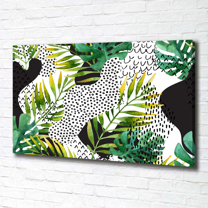 Tropical Leaves - Wrapped Canvas Print