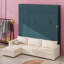 Grand lit escamotable mural avec canapé et tablettes intégrées-1770606016