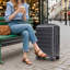 14 "/ 20" 2 pièces / ensemble dans un bagage à roulettes en ABS, avec serrure à combinaison, étui à cosmétiques 14 "