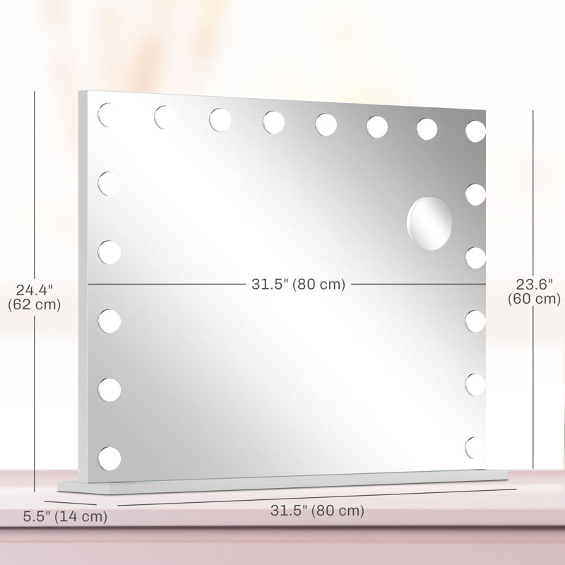 Miroir de maquillage Hollywood, miroir de maquillage lumineux avec port USB
