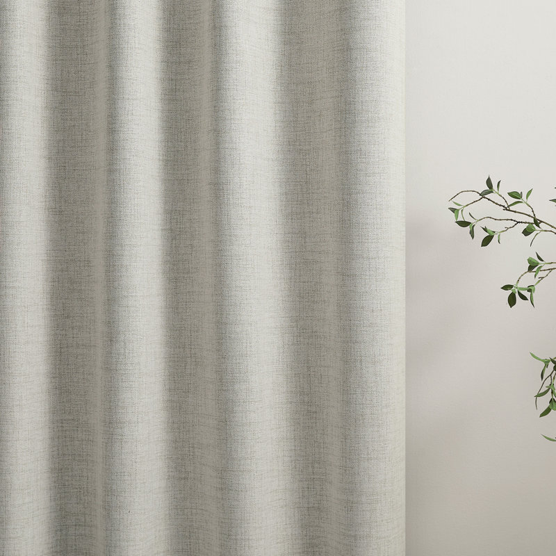 （4pcs）100% Polyester Burlap Blackout Curtains For Bedroom Metal Grommets Curtains 4 Panels Set, Beige, 52" W x 72" L