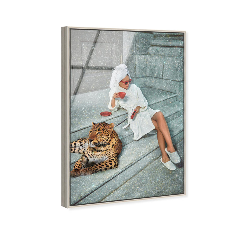 Oliver Gal Dawn Espresso Proclamation Fashion & Animals - Framed Acrylic Glass Wall Art, Silver, 24" H x 16" W