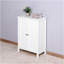 Armoire de rangement pour salle de bain avec tablette réglable à double porte, blanc