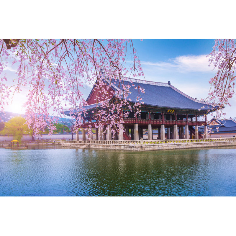 Gyeongbokgung Palace In Spring - Wrapped Canvas Print, 30cm H x 46cm W x 3.8cm D