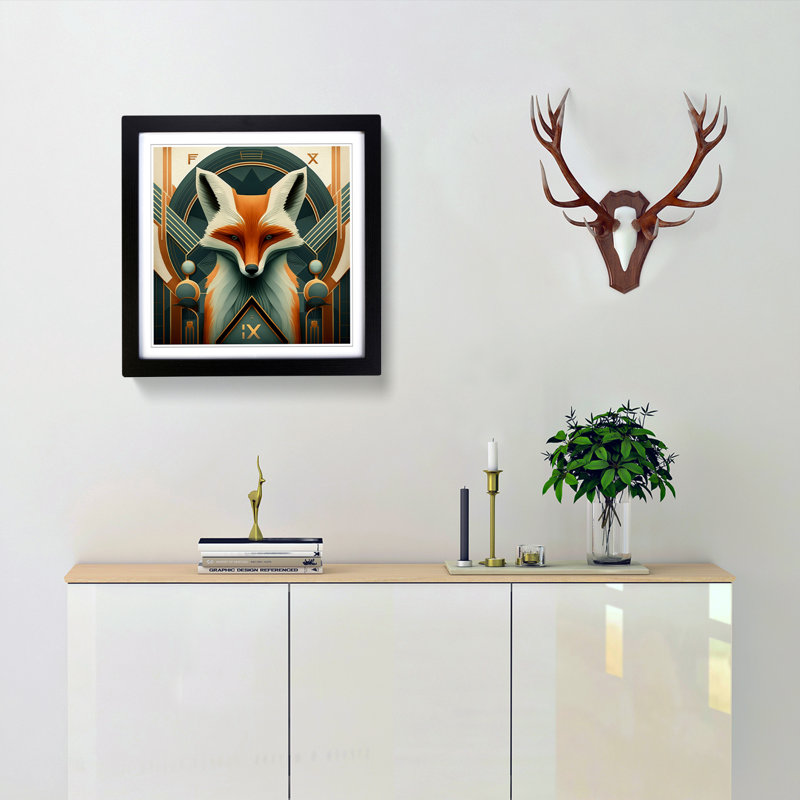 Single Picture Frame Print on Wood, Black