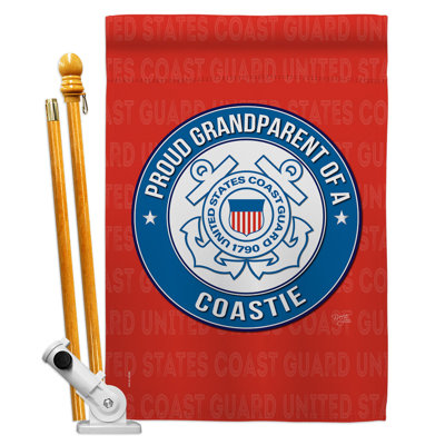 Double Sided 40'' H x 28'' W Polyester Flag Set