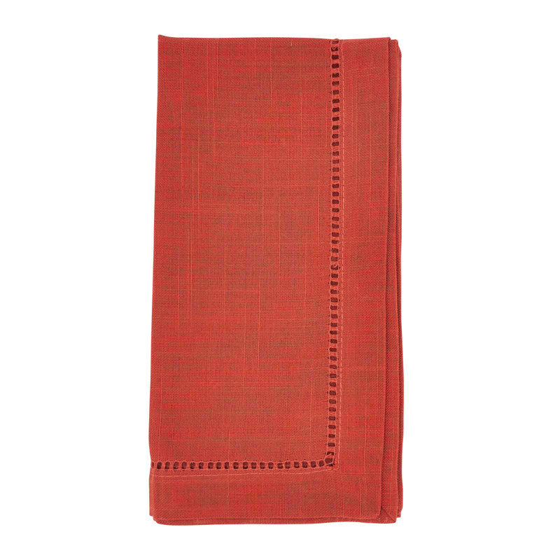 Umana 12 Piece Napkin Set, Terracotta, 22" x 22"