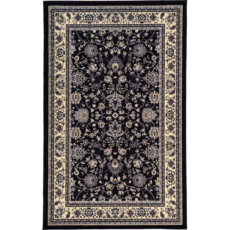 Tapis noir Zayandeh, Rectangle 4 pi x 6 pi