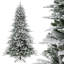 Arbre de Noël artificiel enneigé avec pointes en PVC et PE, lumières DEL-1231648893