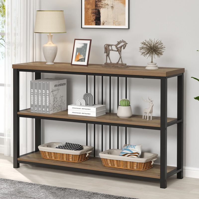 Console avec rangement ouvert 47 po Hulstein, chêne, Bois de chêne