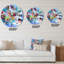 Horloge murale moderne Vibrant Wild Spring Leaves and Wildflowers-60187732