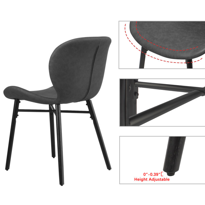 Chaise d'appoint l 20 po, gris, Noir