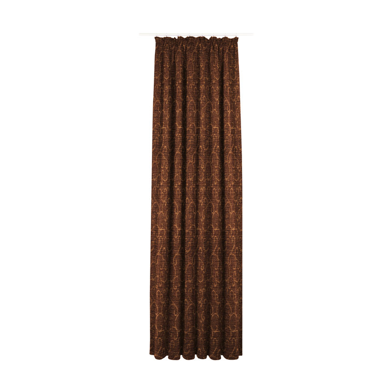 Siglerville Single Curtain Panel, opaque, 132 W x 245 D cm, Brown