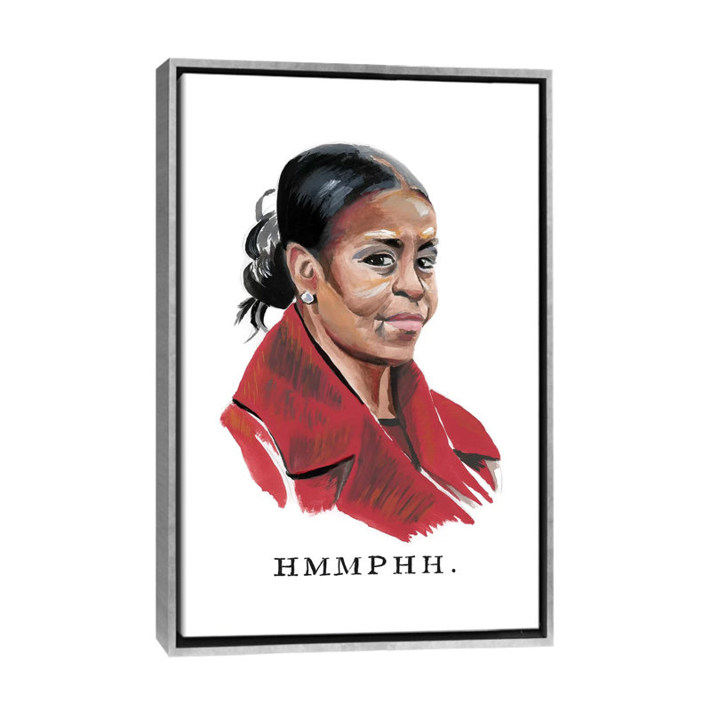 «Disapprouver Michelle Obama» par Heather Perry, reproduction d'art graphique, H 26 po x l 18 po x 1,5 po, Pas de tapis