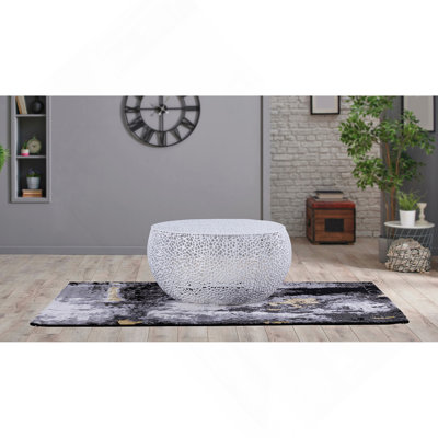 Table basse ronde blanche