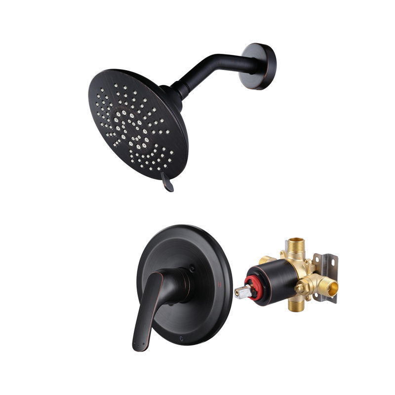 Single-Lever 5-Function Shower Mixer With 1.8 GPM Flow Rate And Included Valve, Oil Rubbed Bronze