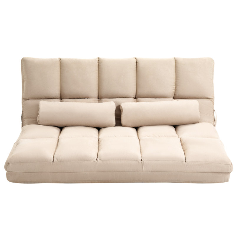 Fauteuil convertible, Polyester beige, H 23,5 po x l 51,3 po x P 28,8 po
