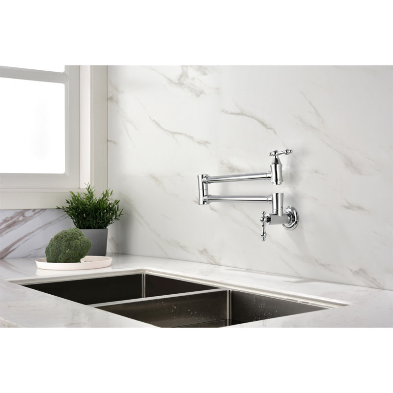 Pot Filler Faucet Wall Mount, Chrome