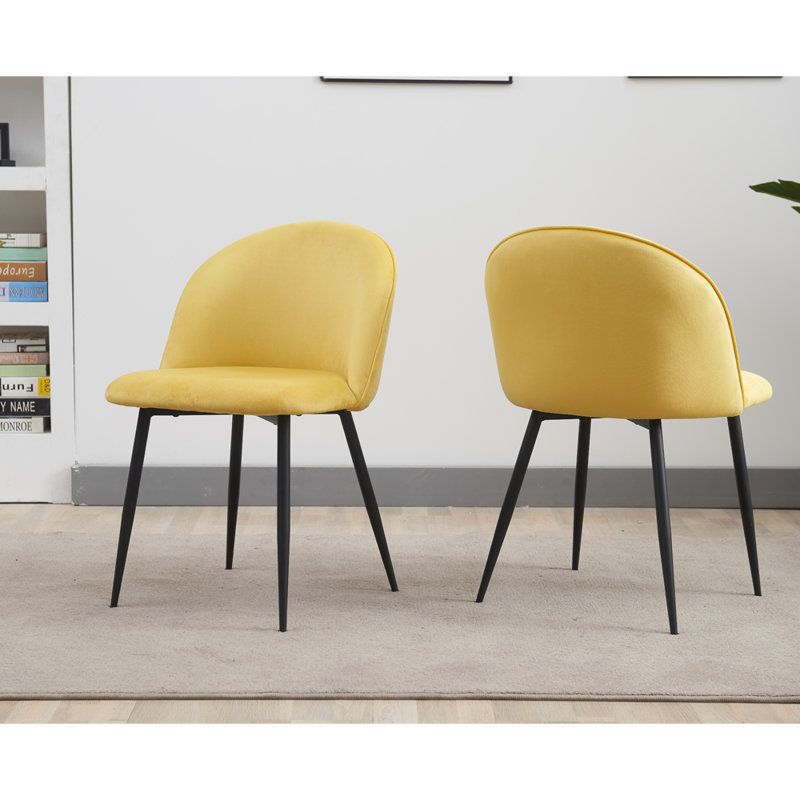 Daghmar 48.5cm H Upholstered Side Chair, Yellow