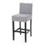 Tabouret de bar en tissu avec structure en bois massif