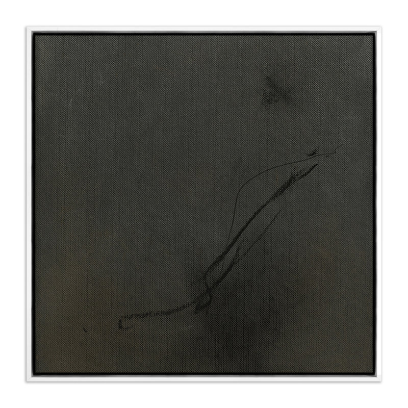 By Chance Painting by Karen Covey, 24" H x 24" W, Black Maple Framed