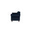 Causeuse formelle de luxe 1pc en velours indigo avec coussins 2 places