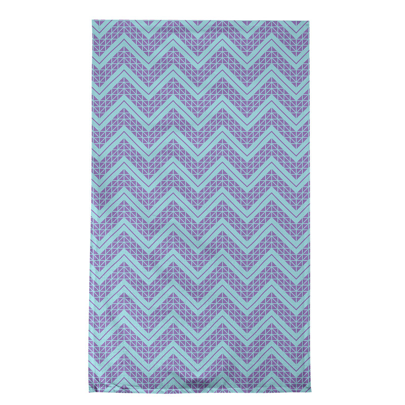 Stephenie Tea Towel Kitchen Towel, Purple/Aqua, Cotton Twill
