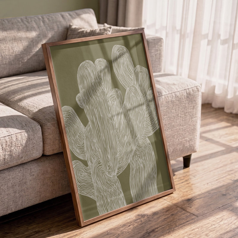 Desertlines by Other Artist, 16 × 24, Matted Framed Print, White