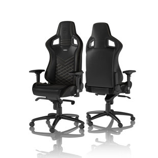 Noblechairs Adjustable Reclining Ergonomic Swiveling PC & Racing Game Chair in Black/Gold