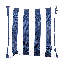 4PK Cushion, Deck Stripe, x2 Navy,x2 Orange