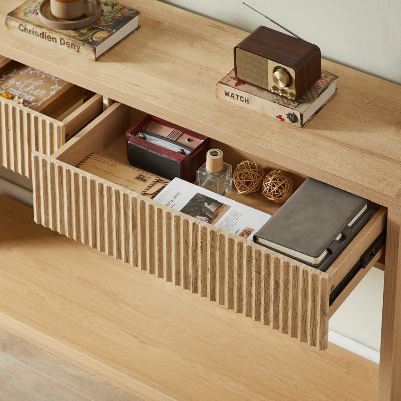 150 cm W Console Table, Natural, Natural, Natural