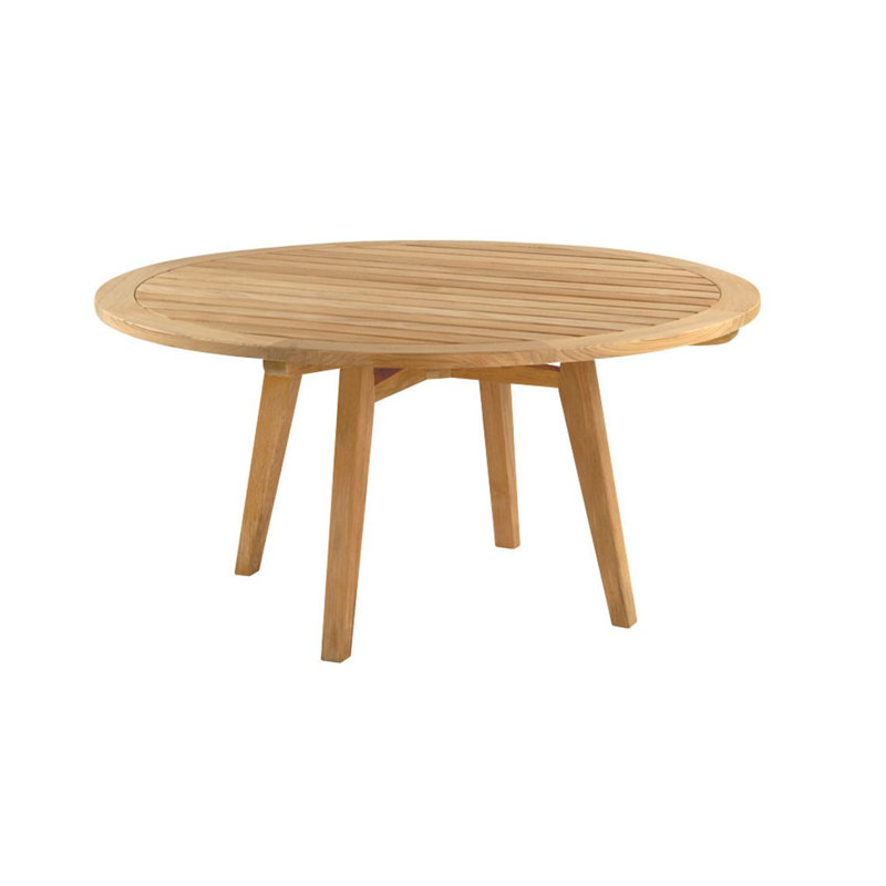 Algarve Outdoor Round Teak Dining Table, 60"