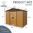 8Ft X 4Ft Outdoor Metal Storage Shed With Sliding Door And Foundation For Backyard, Patio, Lawn-118229940