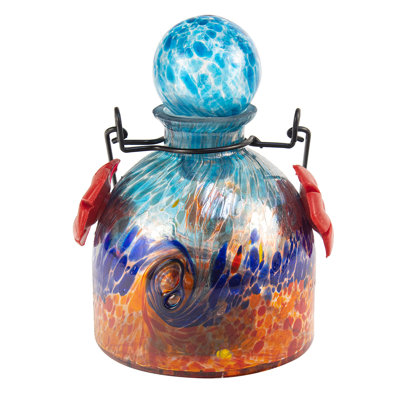 Glass Hanging Hummingbird Feeder