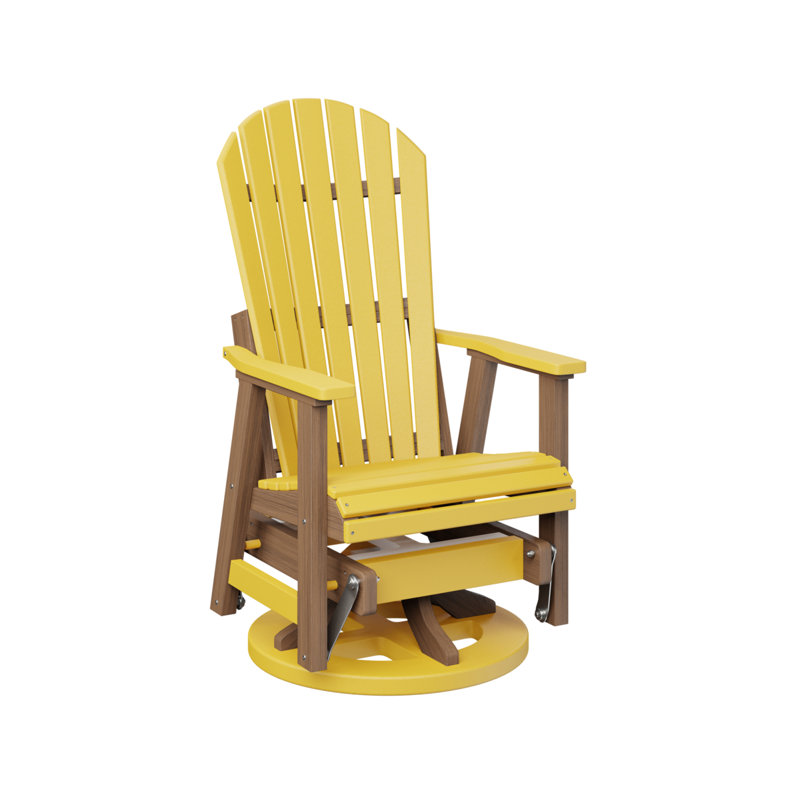 Fauteuil coulissant berçant berlinois berlinois, Sunburst Yellow Top/Antique Mahogany Base