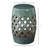 Outsunny 13" X 18" Garden Stool With Woven Lattice Design & Glazed Strong Materials Decorative End Table
