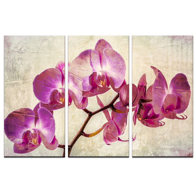 " Painted Petals XVIII " by Tristan Scott 3 - Pieces, 24" H x 36" W x 1.5" D