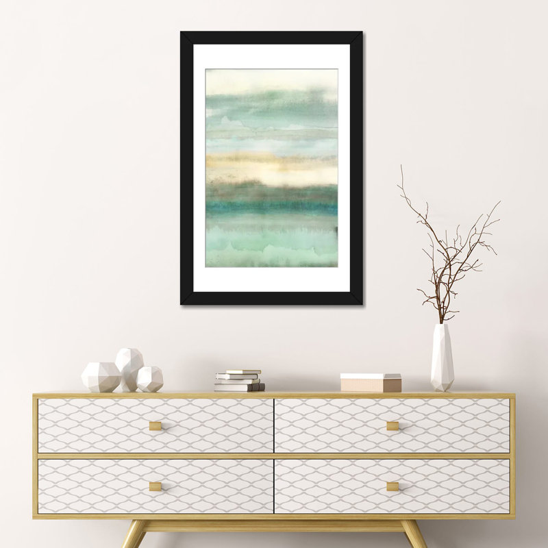«Hazy Impressions» par Edward Selkirk, reproduction d'art sur toile tendue, Papier d'art encadré noir, Blanc