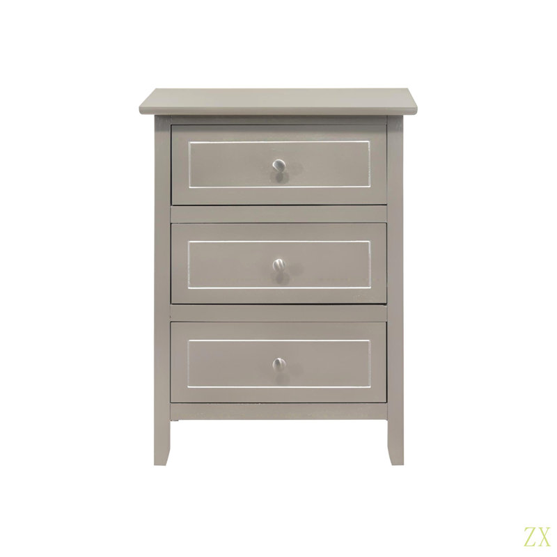 Table de chevet élégante et contemporaine, Gris