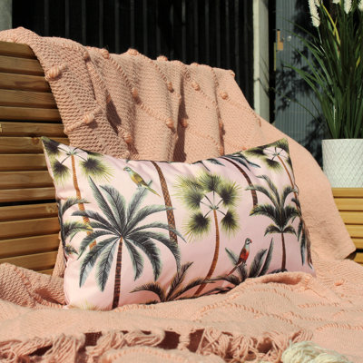 Indoor / Outdoor Floral Rectangular Lumbar Pillow Cover