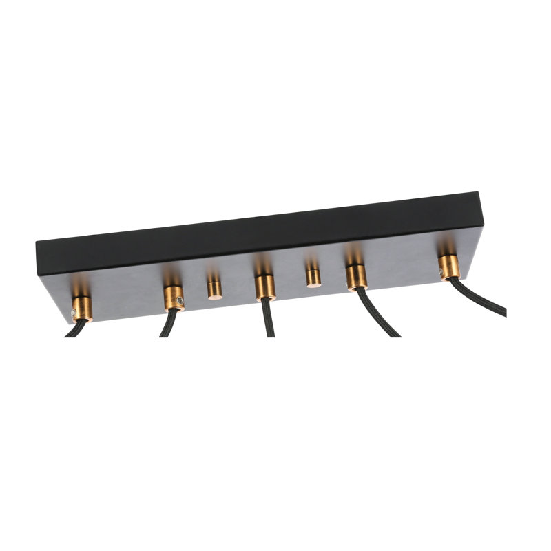 Luminaire suspendu pour îlot de cuisine 5 lumières Shults, Laiton / Bronze, Halogène