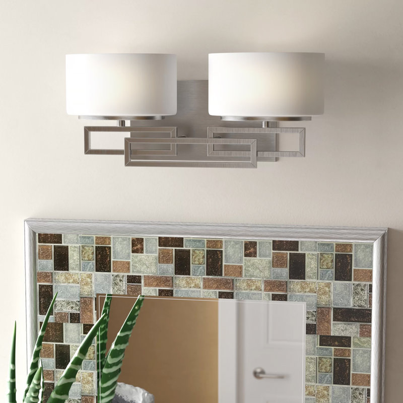 Lanza 2-Light Vanity Light, Antique Nickel, Halogen