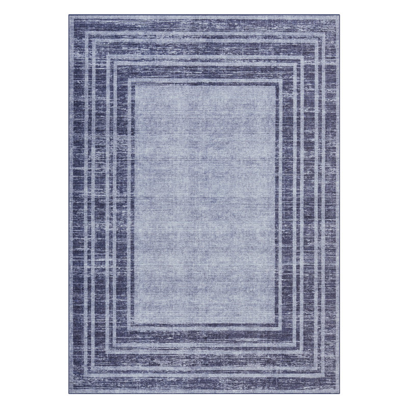 Machine Washable Area Rugs Soft Low-Pile,  Vintage Area Rug Non-Slip & Mark Resistant Carpet - Non-Shedding - Bedroom & Dining Decor