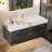 Solid wood 48'' Modern Wall Mounted Single Bathroom Vanity with Engineered Stone Top and Light-1830841673