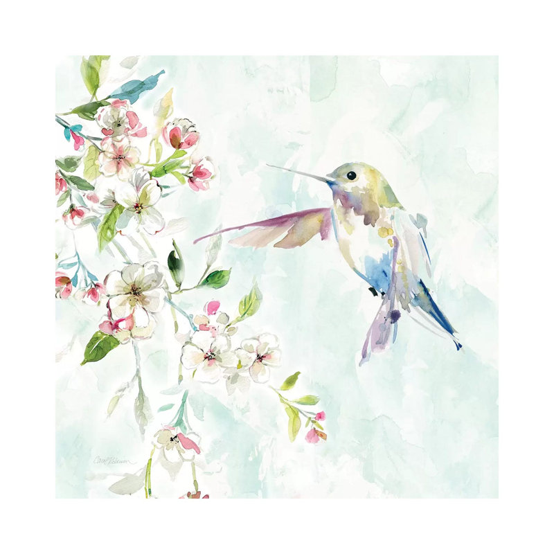 Colibri IV par Carol Robinson - reproduction d'art, Aucun mat, Toile tendue, H 12 po x l 12 po x P 0,75 po