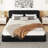 Queen Size Upholstered Platform Bed, Black