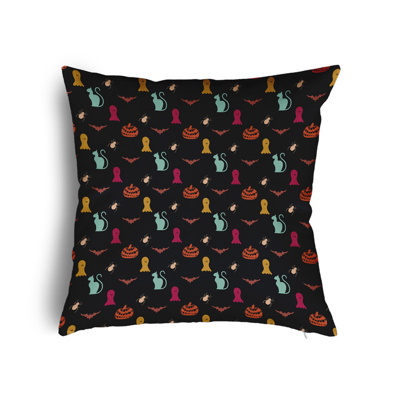 Housse et insert de coussin carré en polyester , 24 po x 24 po, Noir