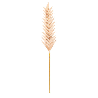 Vickerman 28" Artificial Brown Designer Sword Palm Stem 3/Bag. Features a paper based palm.