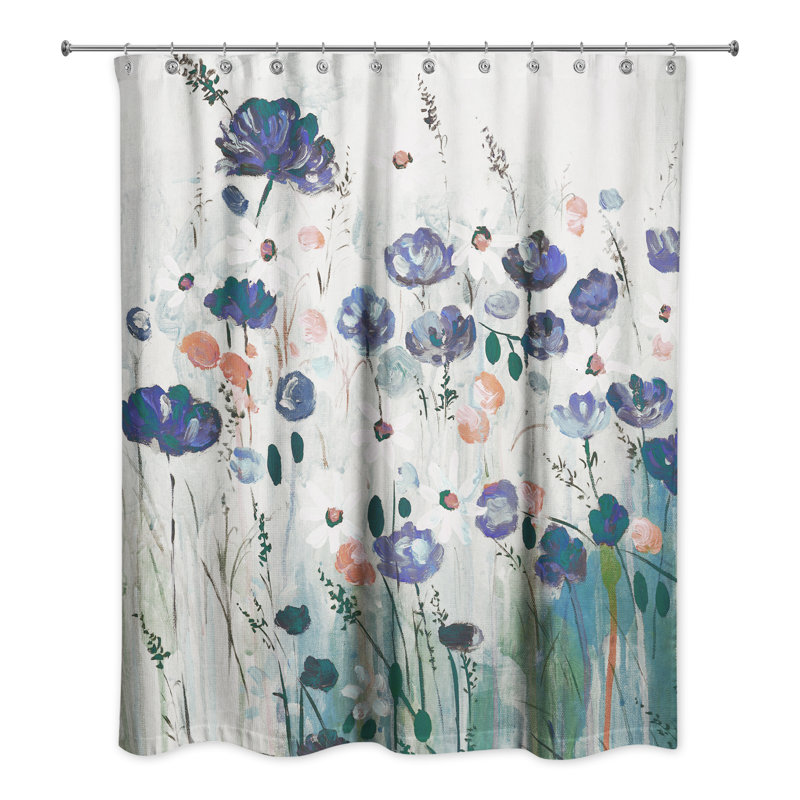 Rideau de douche simple Floral