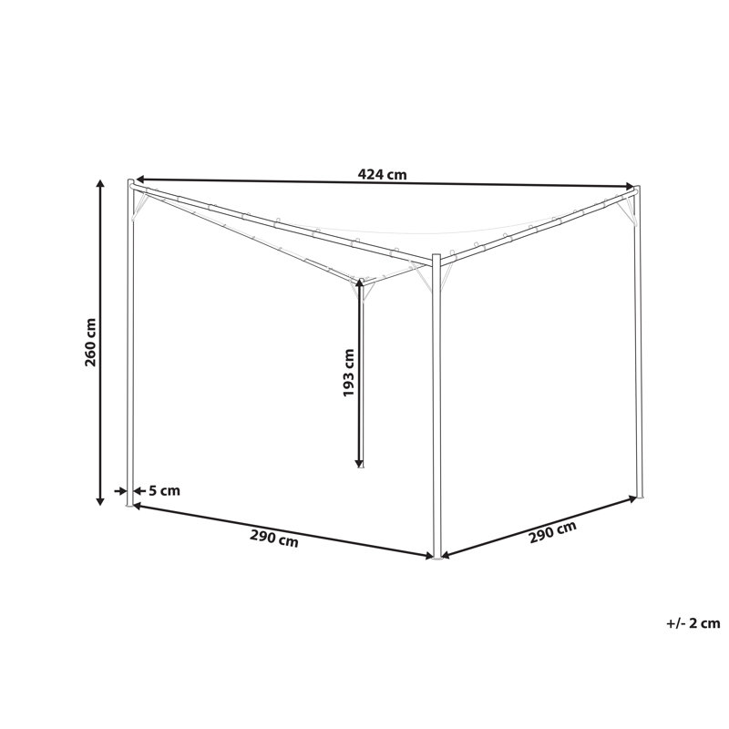 Avellina 3m x 3m Metal Pop-up Gazebo, Beige
